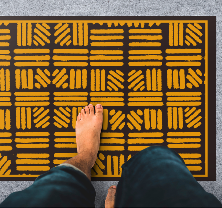 Abstrakti geometrinen kuvio etninen vinyylimatto - Tenstickers