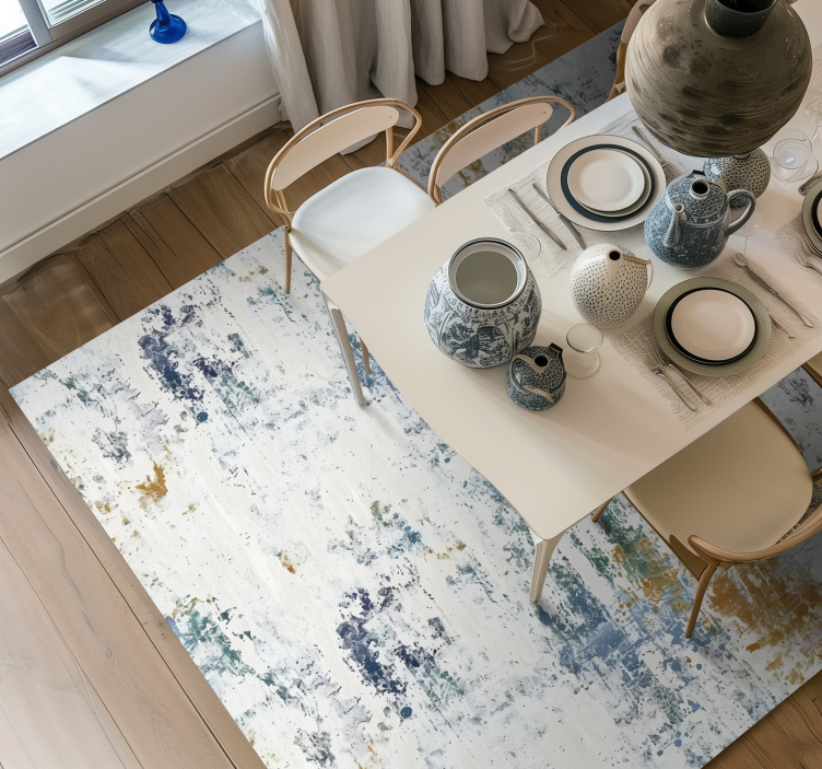 Abstrakti kuvioitu muotoilu ruokasali vinyylimatto - Tenstickers