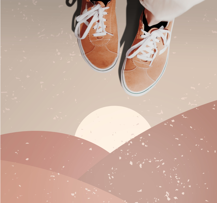 Abstrakti maisema vinyylimatto minimalistinen - Tenstickers