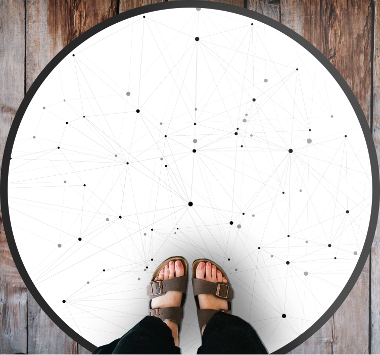 Abstrakti verkkokuvio moderni vinyylimatto - Tenstickers