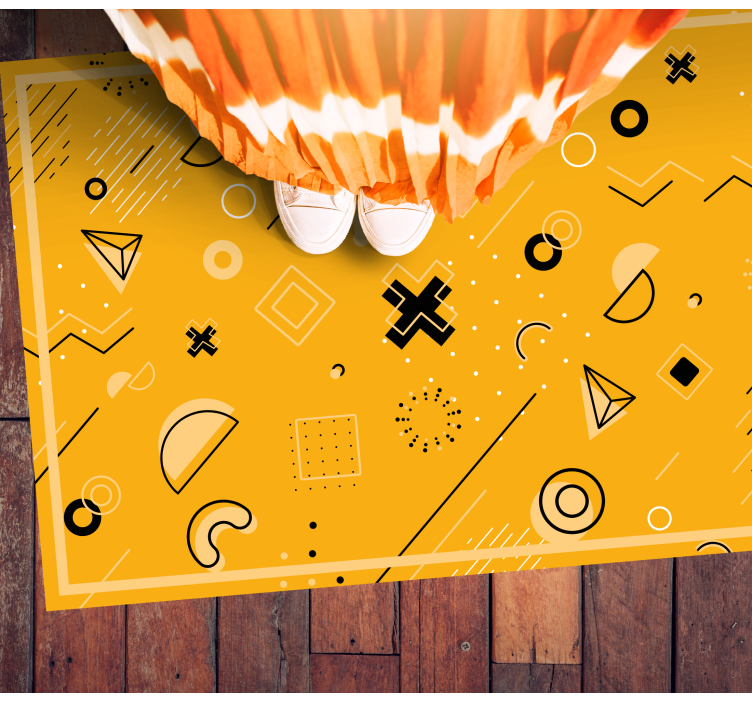 Abstraktien muotojen kuvio geometrinen vinyylimatto - Tenstickers