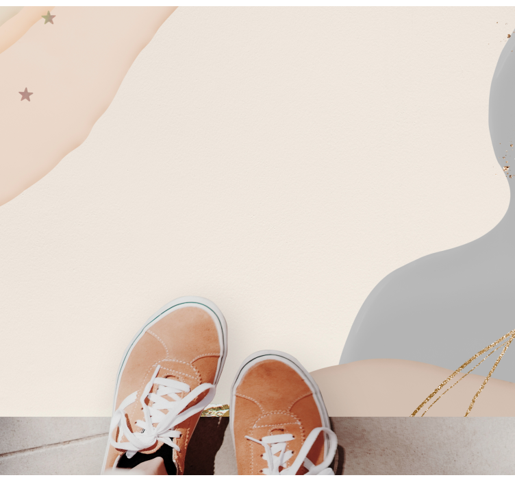 Abstraktit pehmeät aallot minimalistinen vinyylimatto - Tenstickers