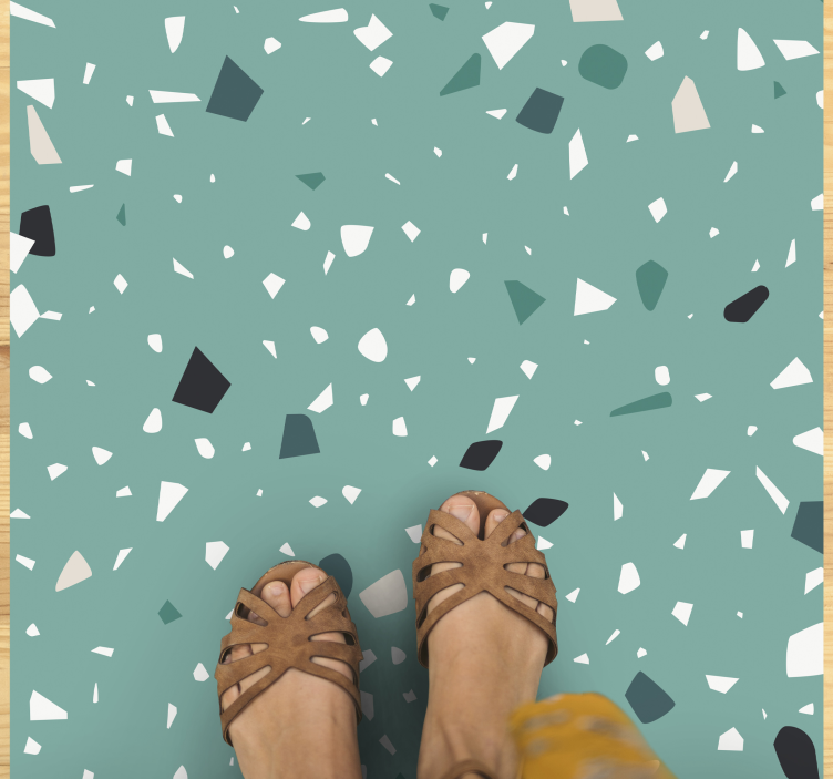 Terrazzo tekstuurinen vinyylimatto kylpyhuoneeseen - Tenstickers