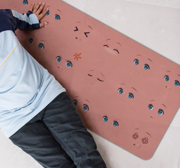 Anime kasvot teinille vinyylimatto - Tenstickers