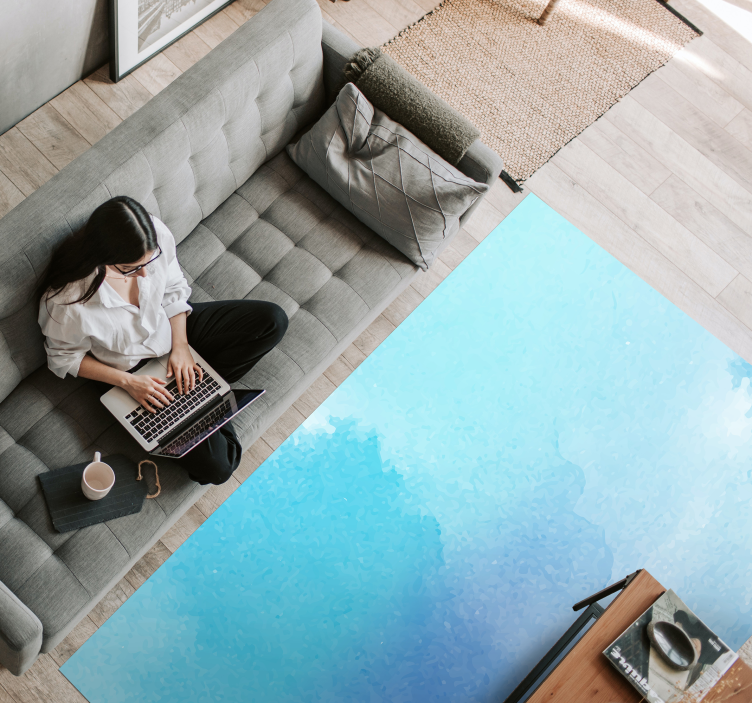 Aqua ombre Tekstuuri vinyylimatto - Tenstickers