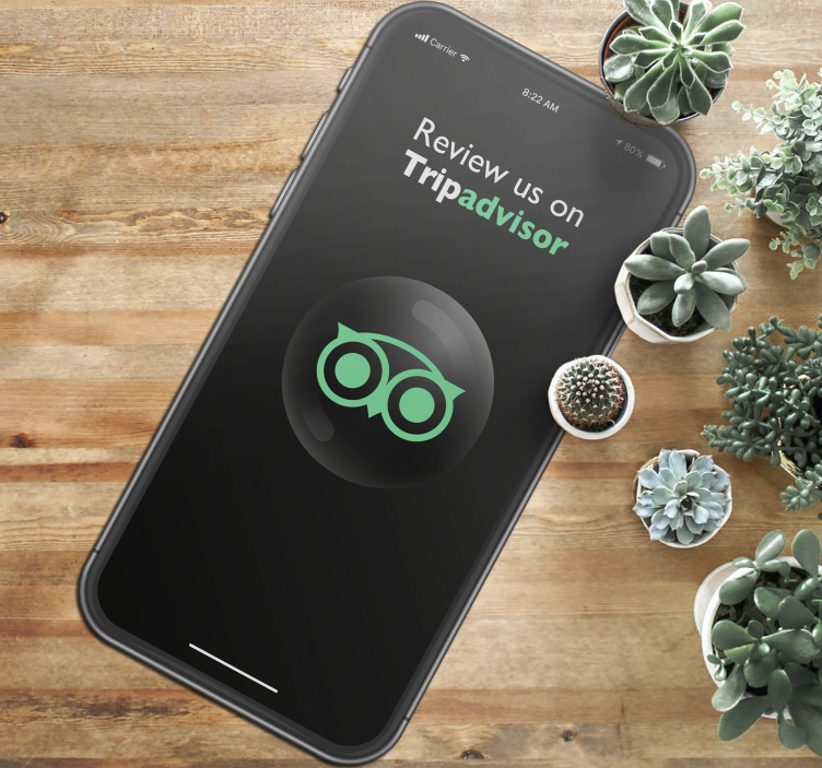 Arvostele meidät tripadvisorissa vinyylimatto alennuksessa - Tenstickers