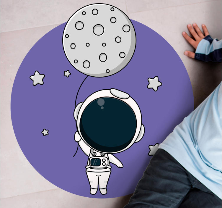 Astronautti ilmapallon kanssa vinyylimatto - Tenstickers