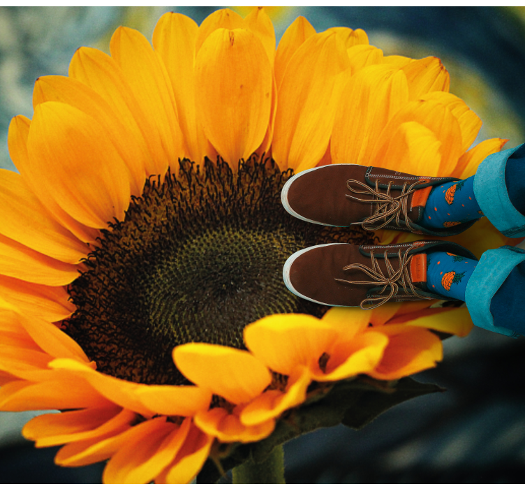 Auringonkukka loistava kukka vinyylimatto - Tenstickers