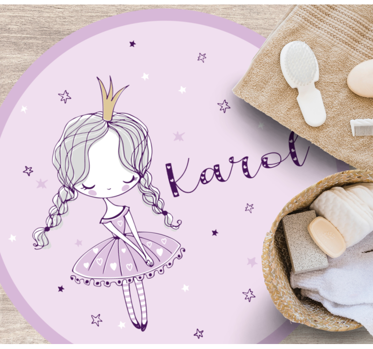 Balettikeiju kuva nimi vinyylimatto - Tenstickers