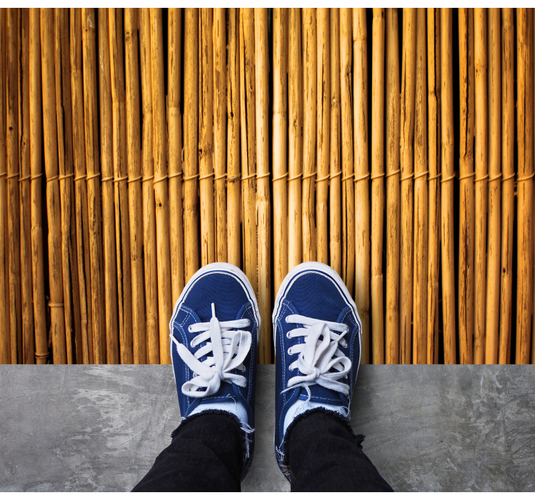 Bambu-tekstuuriefekti vinyylimatto - Tenstickers