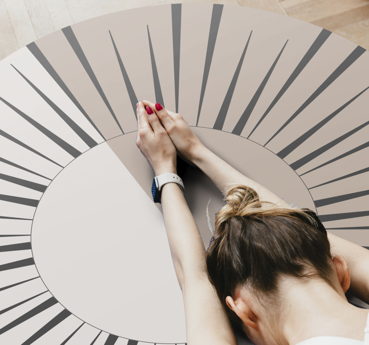 Beige aurinkokello vinyylimatto mosaiikki - Tenstickers