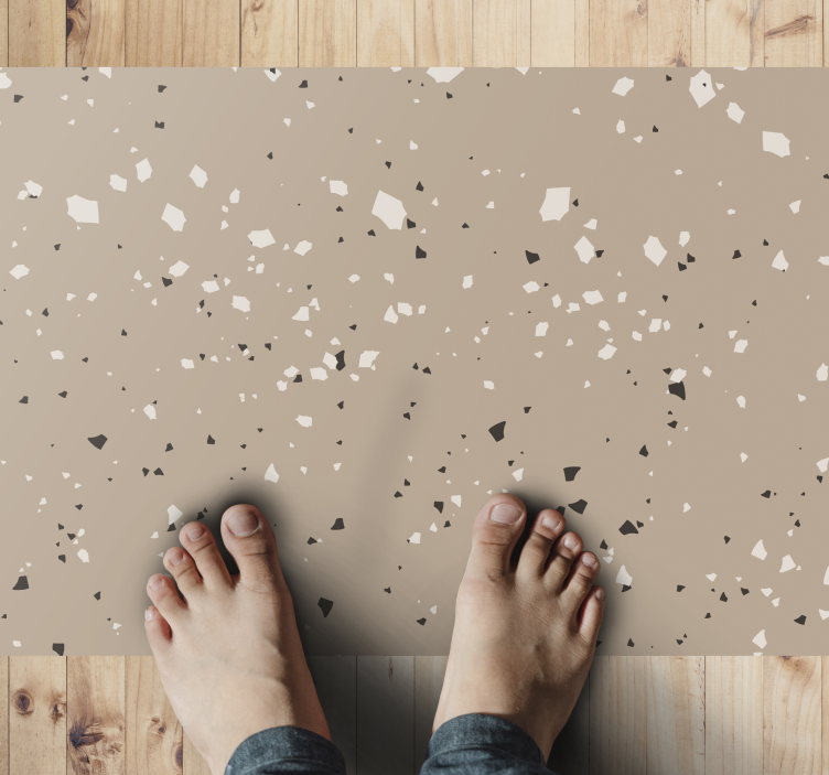 Beige terrazzo rakenne Tekstuuri vinyylimatto - Tenstickers