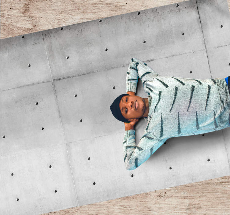 Betoniharmaa rakenne kivinen vinyylimatto - Tenstickers