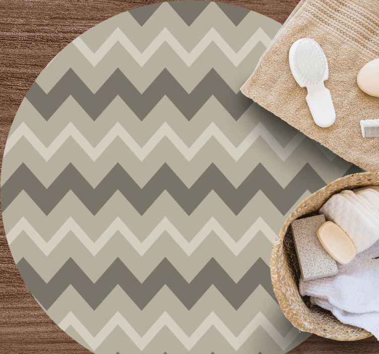 Chevron-kuvion ympyrät raidallinen vinyylimatto - Tenstickers