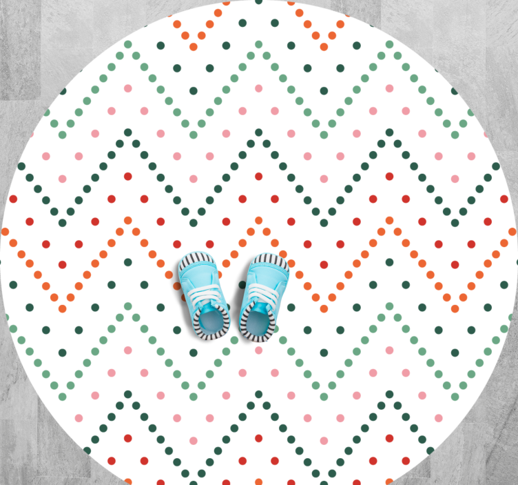 Chevron-pistekuvio tähti vinyylimatto - Tenstickers