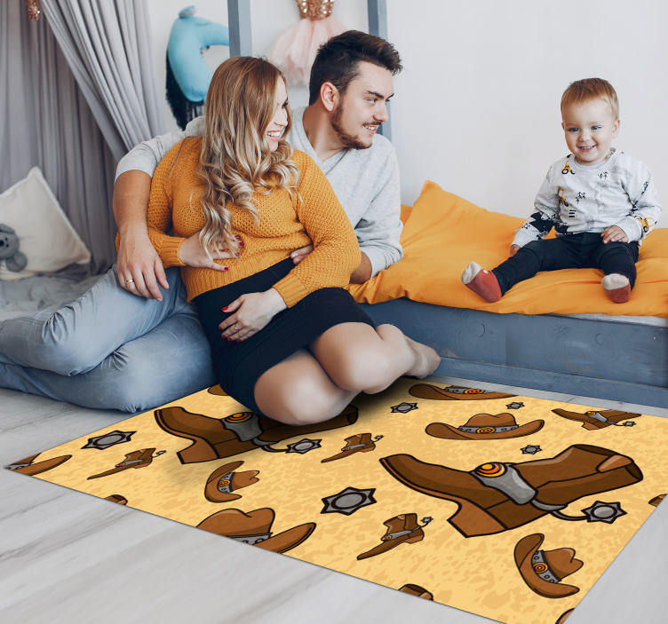 Cowboy-saappas-aihe eläin vinyylimatto - Tenstickers