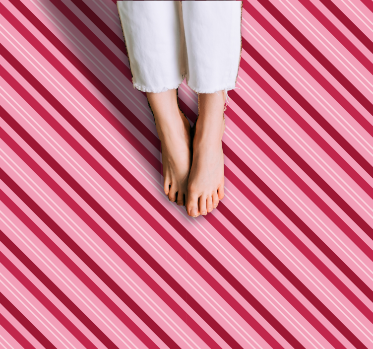 Diagonaalinen kuvio neliö vinyylimatto - Tenstickers