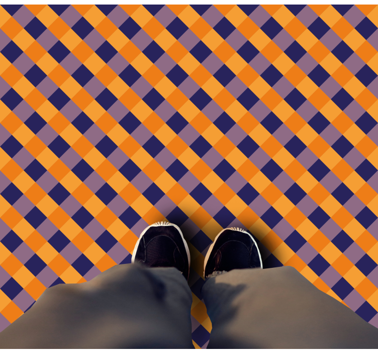 Diagonaaliset väripalikat raidallinen vinyylimatto - Tenstickers