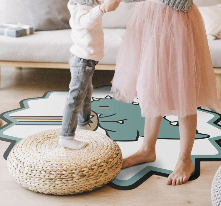 Dinosauruksen sateenkaaren hengitys vinyylimatto - Tenstickers