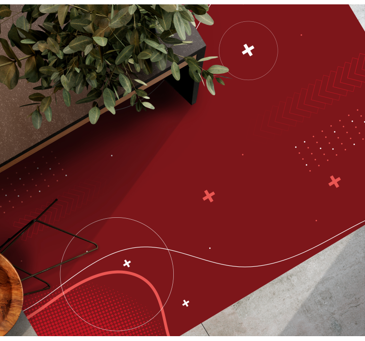 Dynaamiset abstraktit kuviot moderni vinyylimatto - Tenstickers