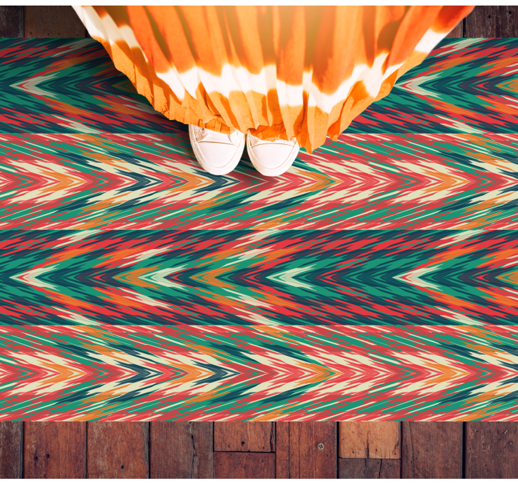 Dynaamiset väriaallot raidallinen vinyylimatto - Tenstickers