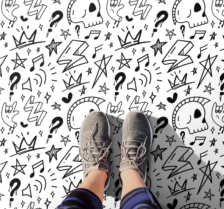 Eklektiset teini-mallit teinille vinyylimatto - Tenstickers