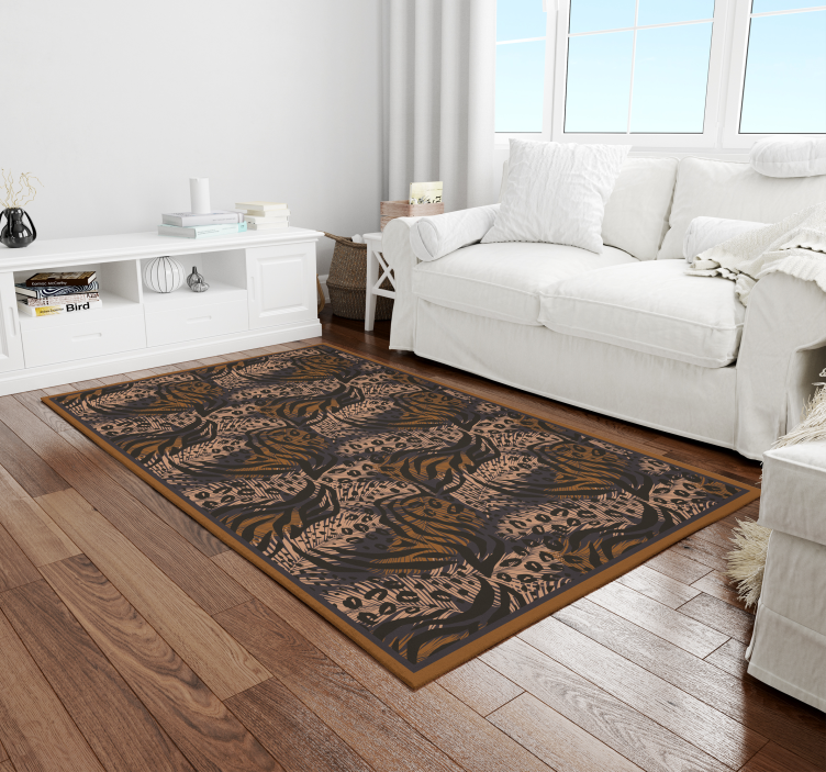 Eksoottinen viidakko-aihe vinyylimatto eläinpainatus - Tenstickers