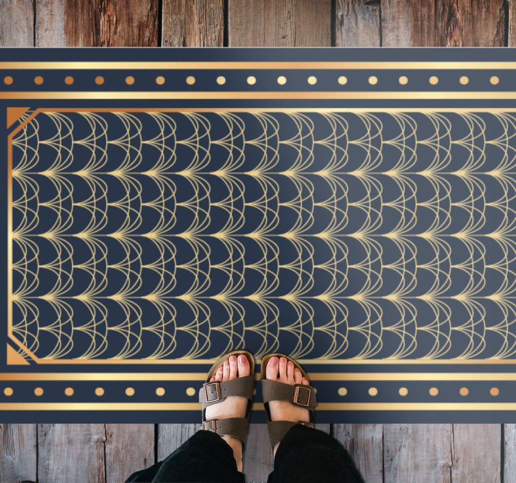 Elegantit aaltokuviot geometrinen vinyylimatto - Tenstickers