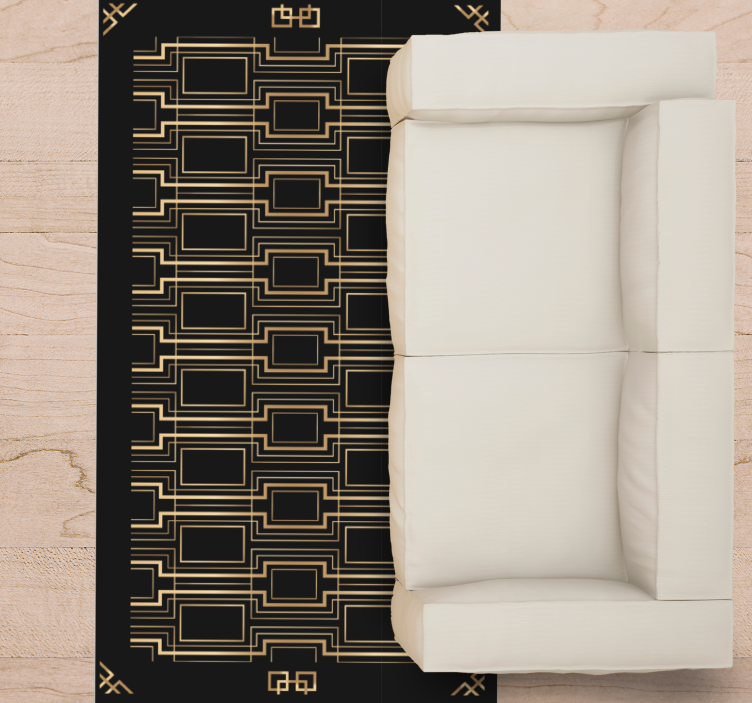 Elegantit geometriset kuviot moderni vinyylimatto - Tenstickers