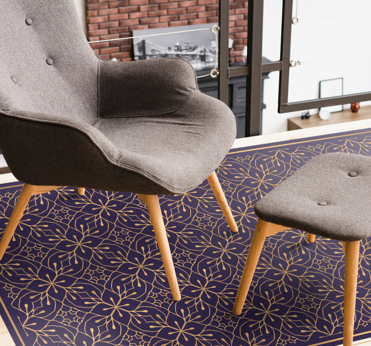 Elegantti kukkakonsepti kukka vinyylimatto - Tenstickers