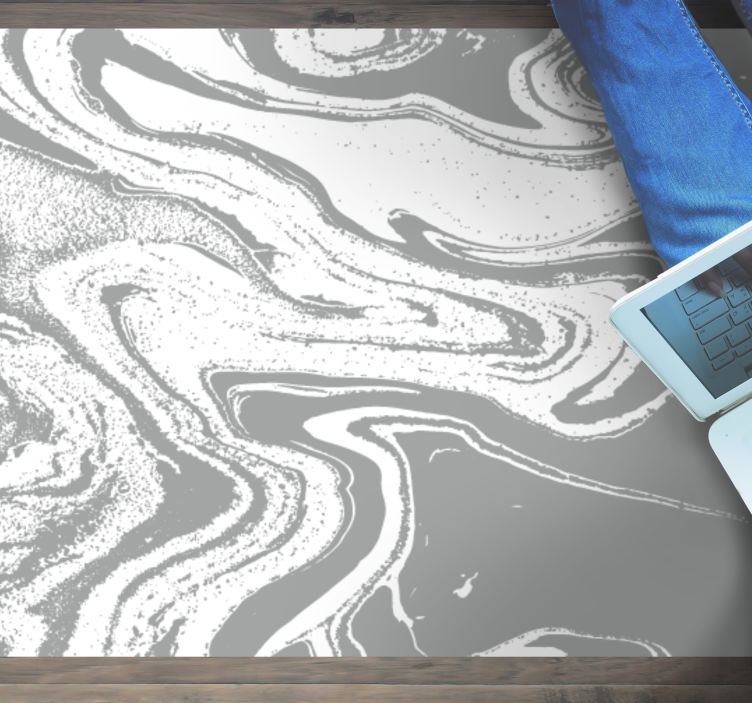 Elegantti harmaa pyörre marmori vinyylimatto - Tenstickers