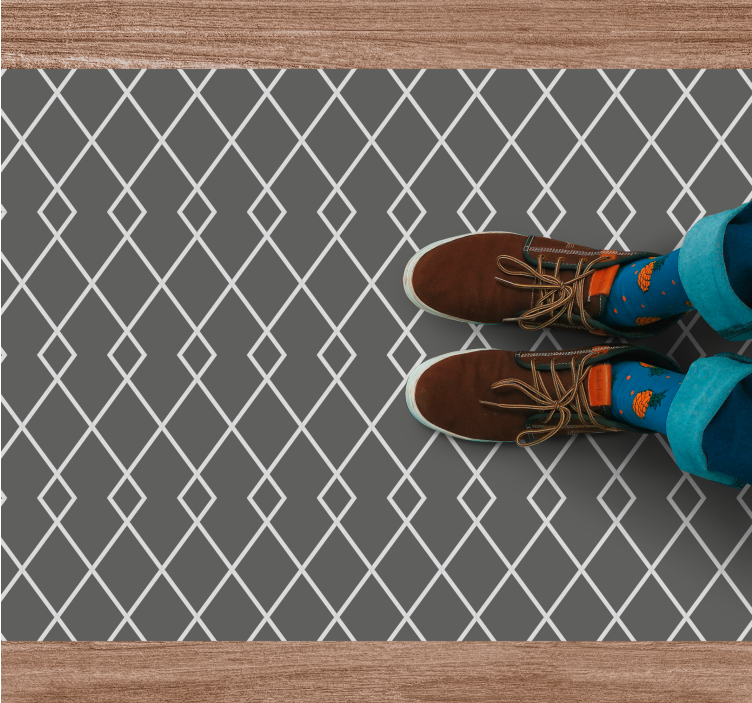 Elegantti timanttiasetelma geometrinen vinyylimatto - Tenstickers