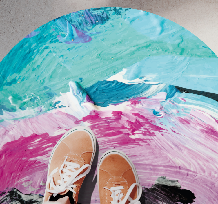 Eloisa abstrakti pyörre vinyylimatto - Tenstickers