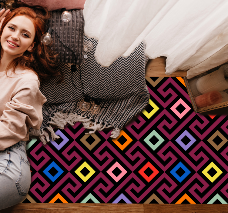 Eloisa tyyli geometrinen vinyylimatto - Tenstickers