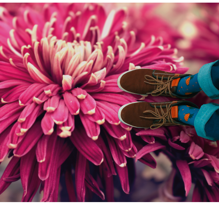 Realistinen krysanteemi kukka vinyylimatto - Tenstickers