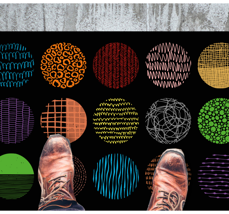 Eloisa kuviokokoelma moderni vinyylimatto - Tenstickers