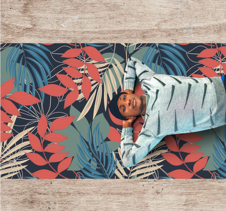 Eloisa lehtikuvio kukka vinyylimatto - Tenstickers