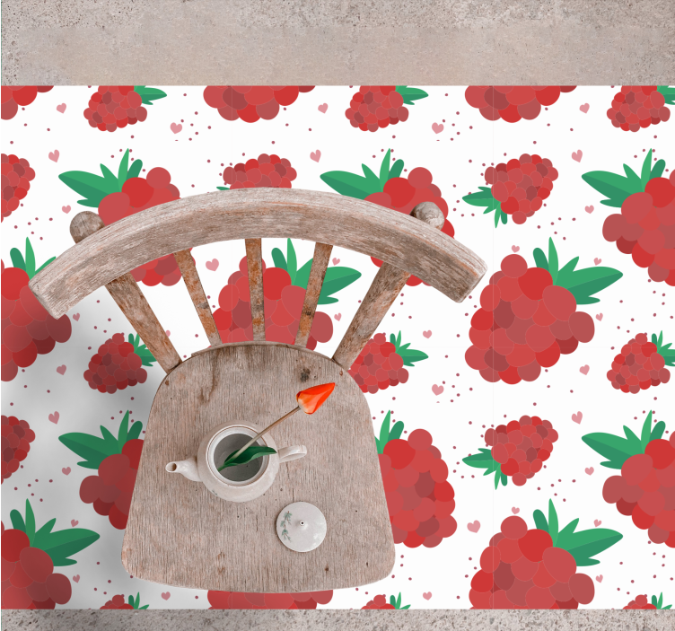 Eloisa marjakuvio kukka vinyylimatto - Tenstickers