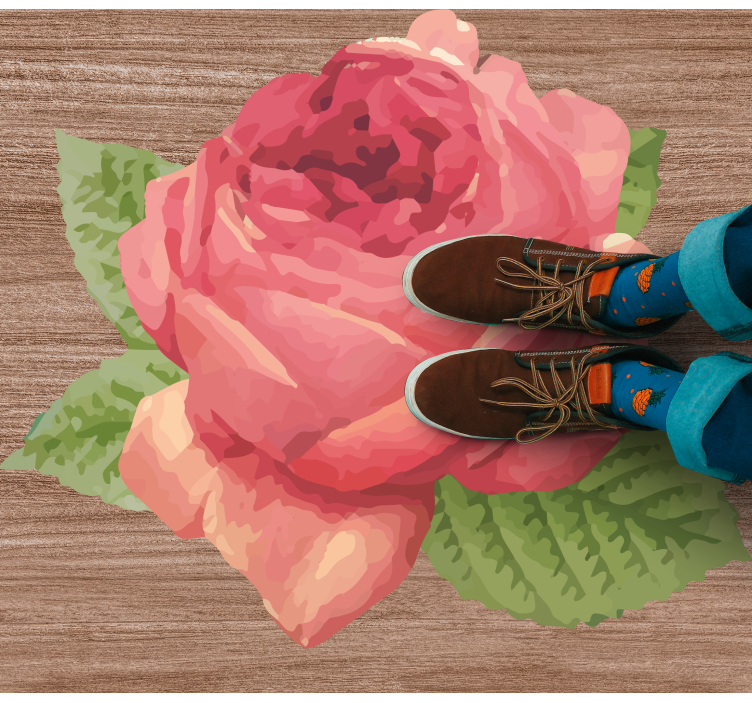 Eloisa ruusun kukinta kukka vinyylimatto - Tenstickers