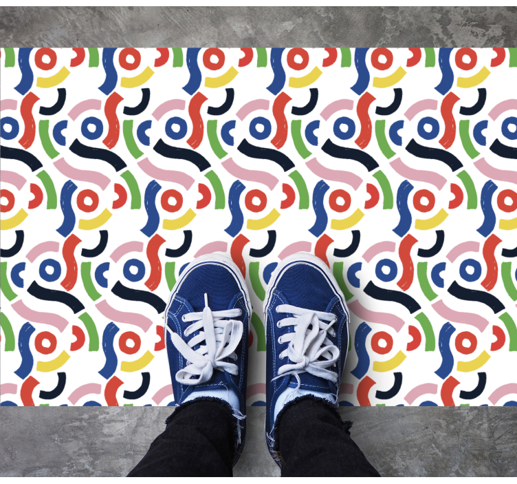 Eloisia geometrisia muotoja mosaiikki vinyylimatto - Tenstickers