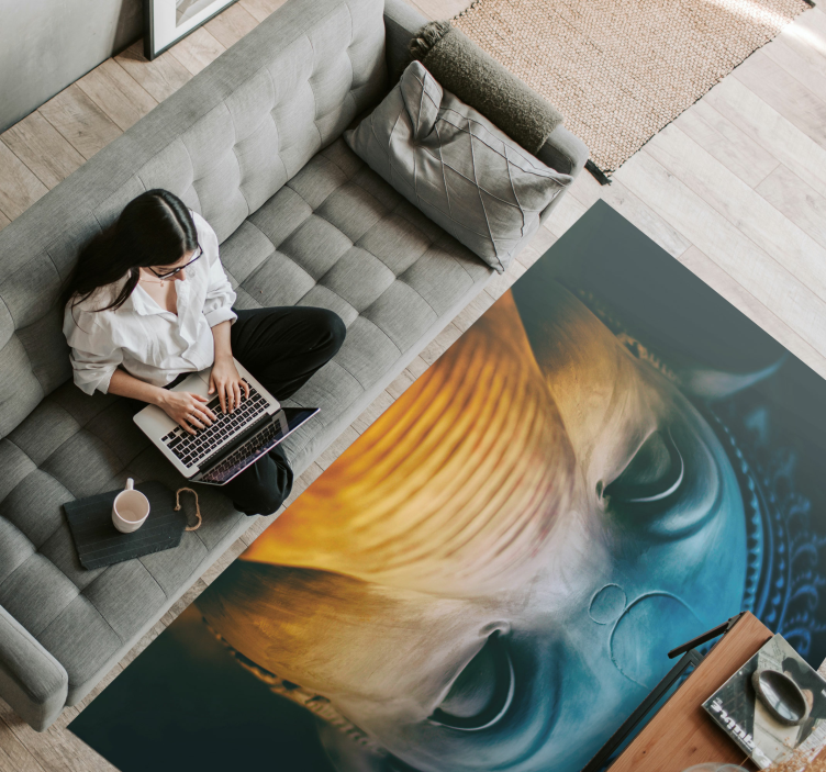 Eteeriset norsun kasvot etninen vinyylimatto - Tenstickers