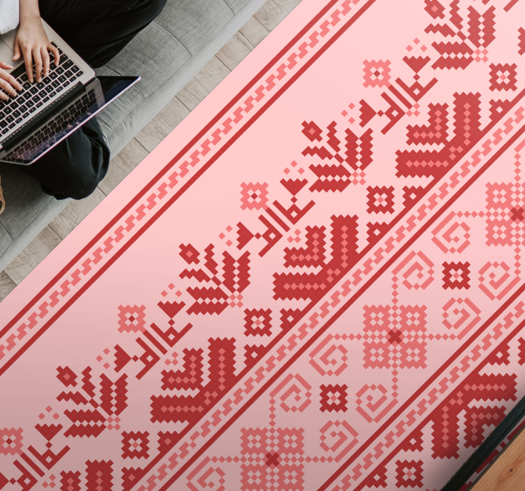 Etninen koristekuvio vinyylimatto mandala - Tenstickers