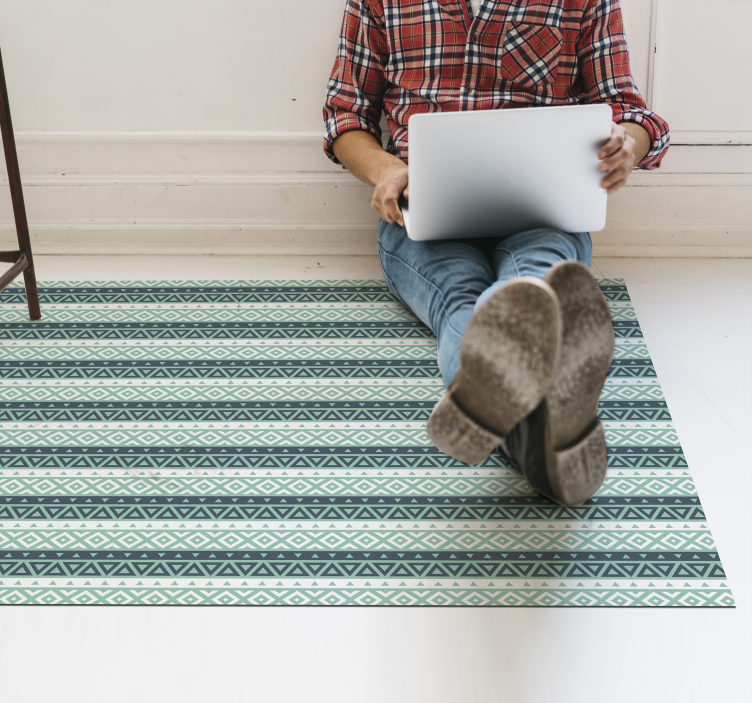 Geometrinen kuvio kotiin olohuone vinyylimatto - Tenstickers