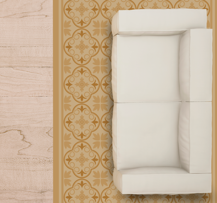 Geometrinen laatta-aihe olohuoneen vinyylimatto - Tenstickers