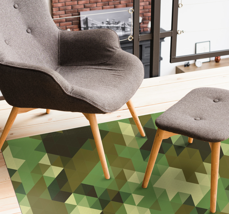Geometrinen naamiointi vinyylimatto geometrinen - Tenstickers
