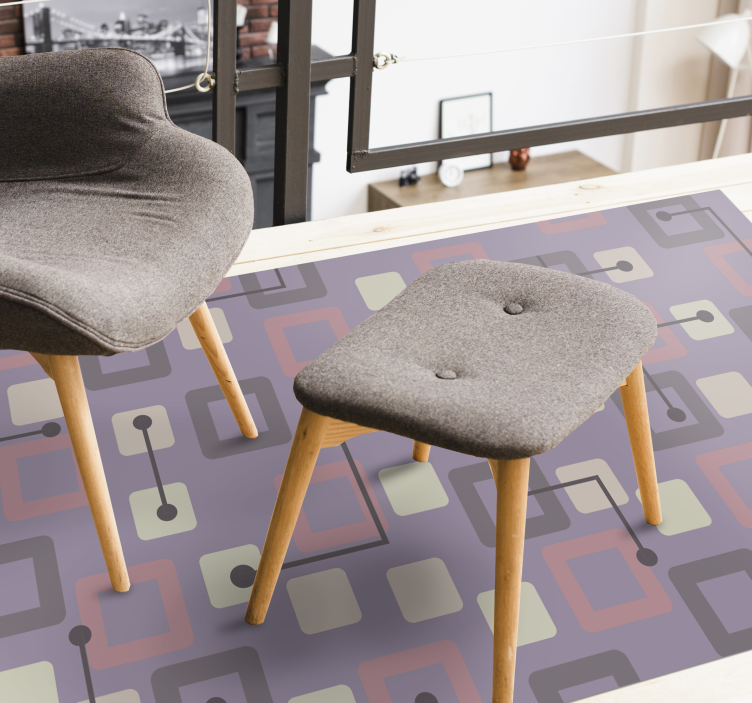 Geometrinen piiri vinyylimatto geometrinen - Tenstickers