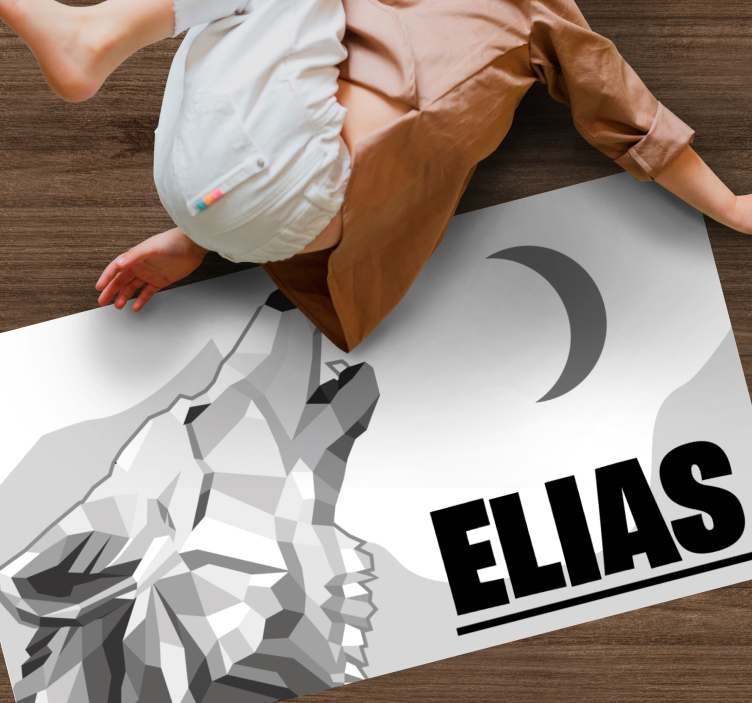 Geometrinen susi nimi vinyylimatto - Tenstickers