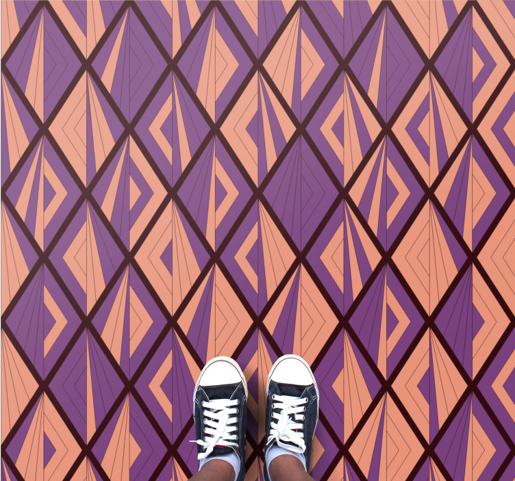 Geometrisen kuvion harmonia vinyylimatto geometrinen - Tenstickers