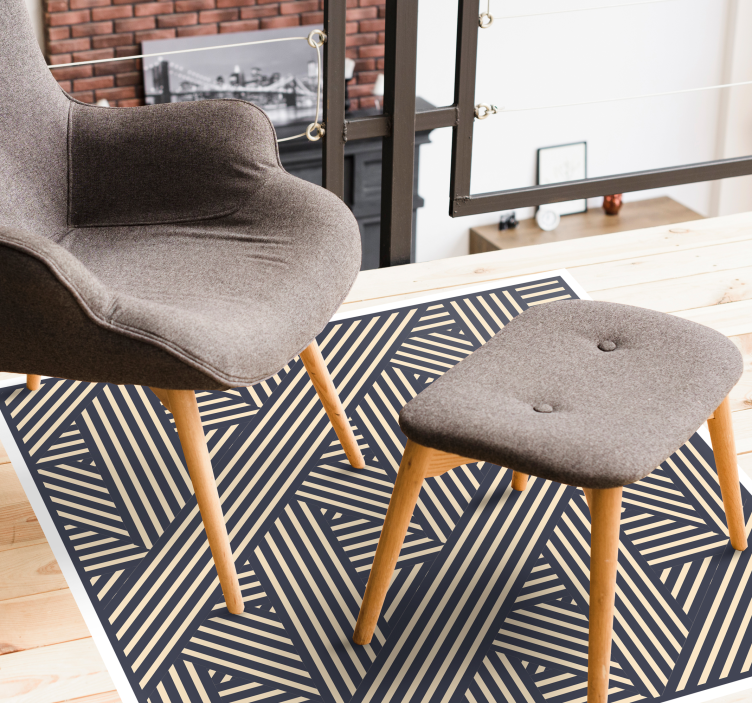 Geometriset diagonaalit vinyylimatto geometrinen - Tenstickers