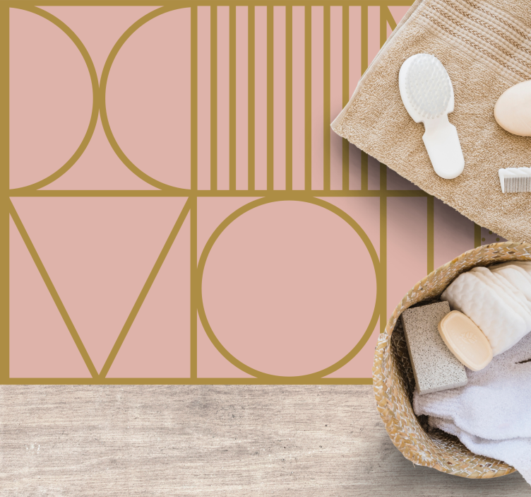 Geometriset hahmot minimalistinen vinyylimatto - Tenstickers